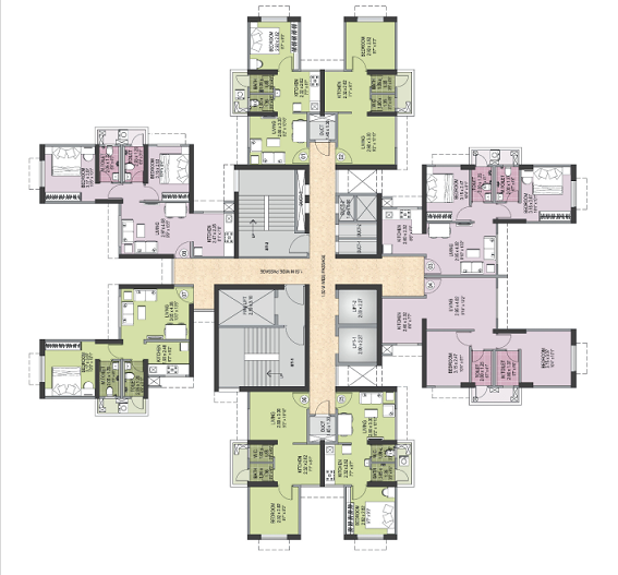 Puranik Unicorn Thane Typical Plan